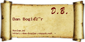 Dan Boglár névjegykártya